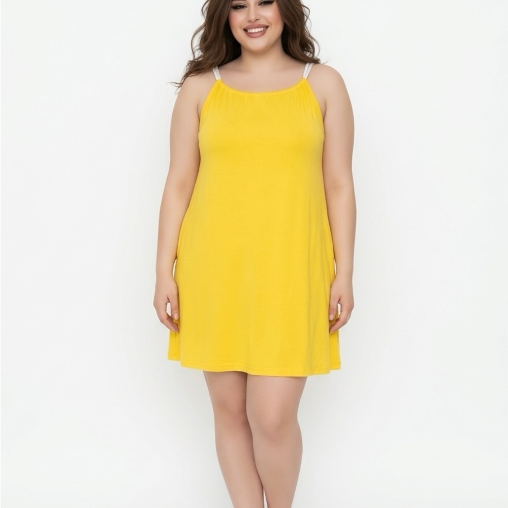 Love Bright Yellow Sleeveless Shift Dress